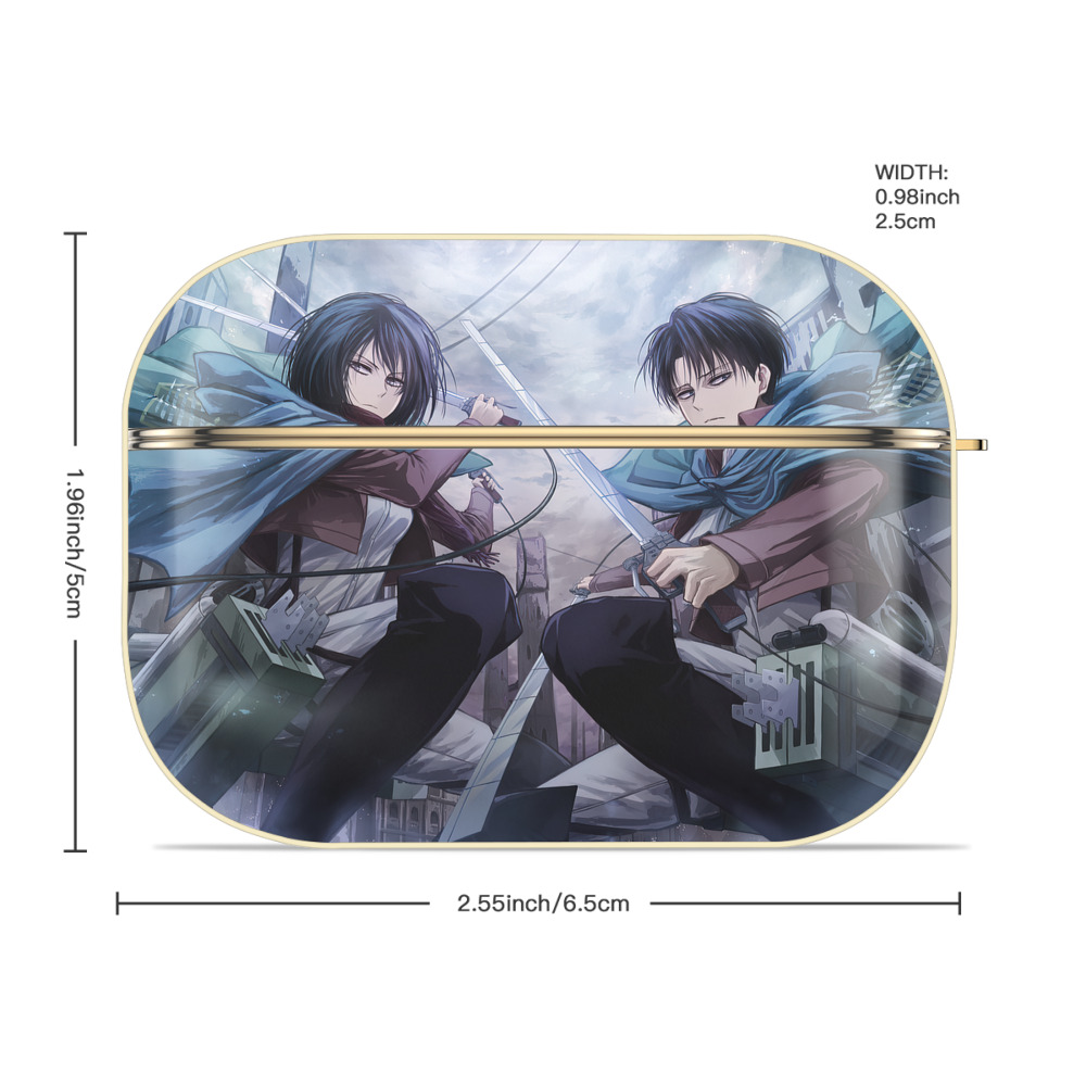 進撃の巨人 Attack on Titan 【AirPods Pro用】ハードシェル保護ケース｜耐衝撃・防指紋・カラビナ付き商品仕様