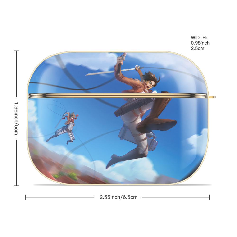 進撃の巨人 Attack on Titan 【AirPods Pro用】ハードシェル保護ケース｜耐衝撃・防指紋・カラビナ付き商品仕様