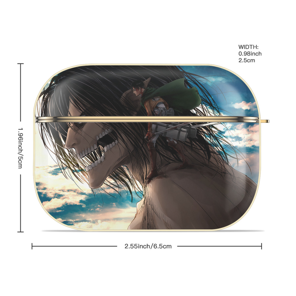 進撃の巨人 Attack on Titan 【AirPods Pro用】ハードシェル保護ケース｜耐衝撃・防指紋・カラビナ付き商品仕様