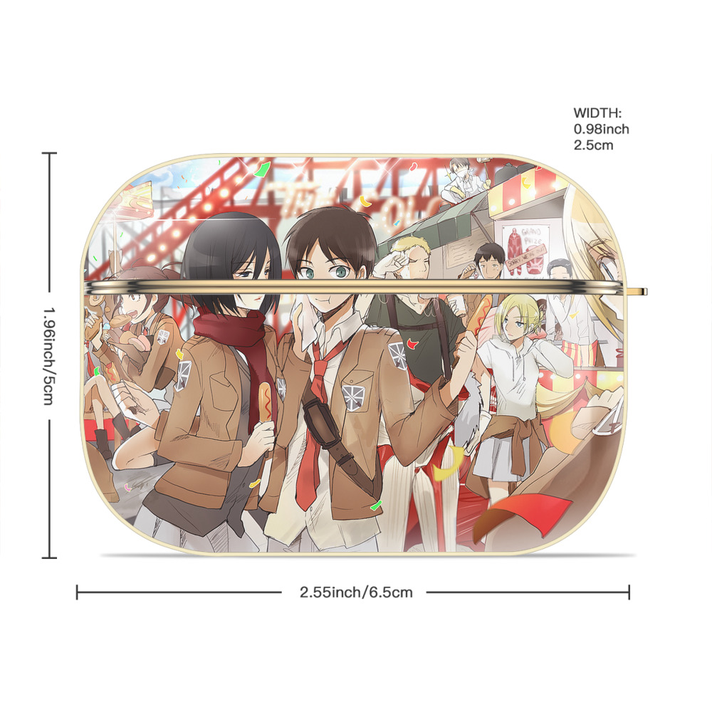 進撃の巨人 Attack on Titan 【AirPods Pro用】ハードシェル保護ケース｜耐衝撃・防指紋・カラビナ付き商品仕様
