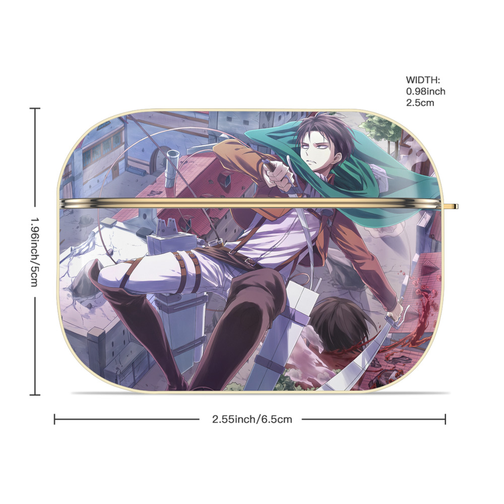 進撃の巨人 Attack on Titan 【AirPods Pro用】ハードシェル保護ケース｜耐衝撃・防指紋・カラビナ付き商品仕様