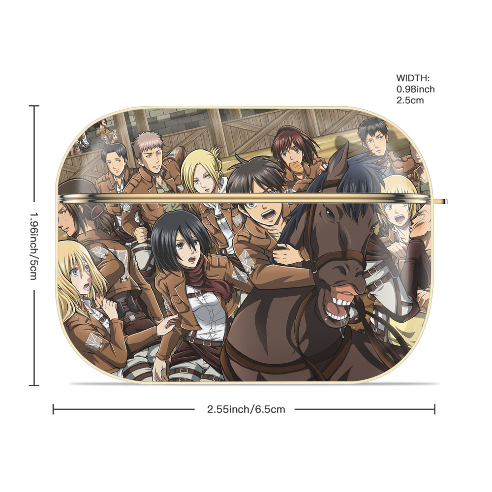 進撃の巨人 Attack on Titan 【AirPods Pro用】ハードシェル保護ケース｜耐衝撃・防指紋・カラビナ付き商品仕様