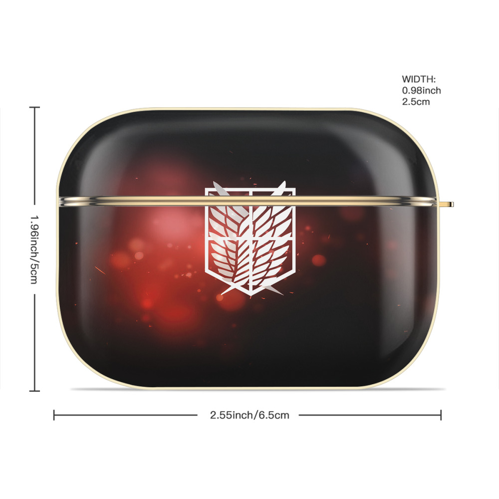 進撃の巨人 Attack on Titan 【AirPods Pro用】ハードシェル保護ケース｜耐衝撃・防指紋・カラビナ付き商品仕様