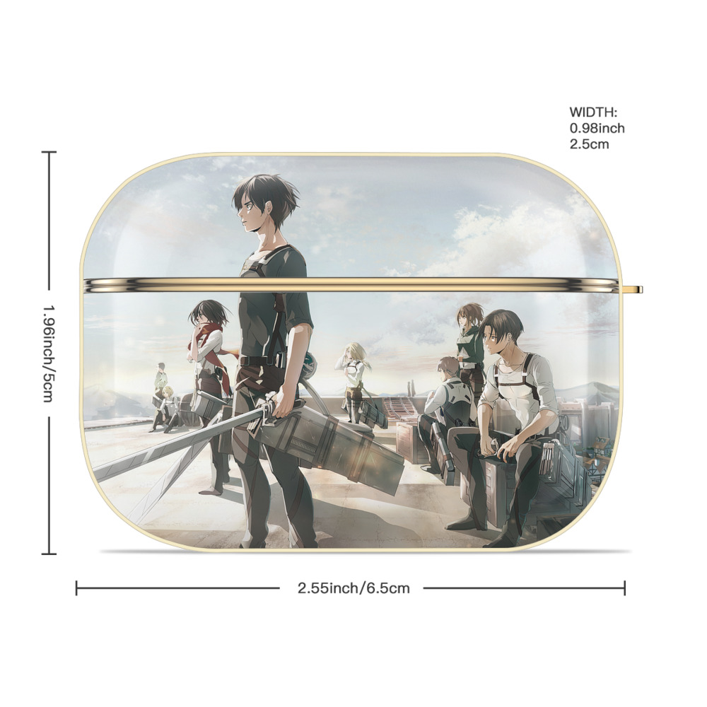 進撃の巨人 Attack on Titan 【AirPods Pro用】ハードシェル保護ケース｜耐衝撃・防指紋・カラビナ付き商品仕様