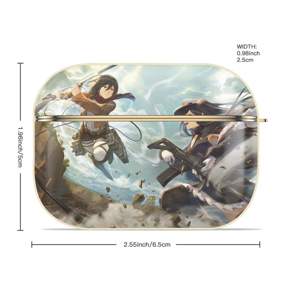 進撃の巨人 Attack on Titan 【AirPods Pro用】ハードシェル保護ケース｜耐衝撃・防指紋・カラビナ付き商品仕様