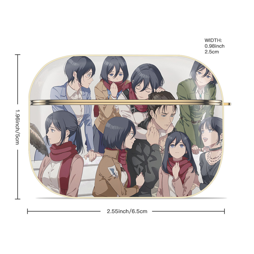 進撃の巨人 Attack on Titan 【AirPods Pro用】ハードシェル保護ケース｜耐衝撃・防指紋・カラビナ付き商品仕様