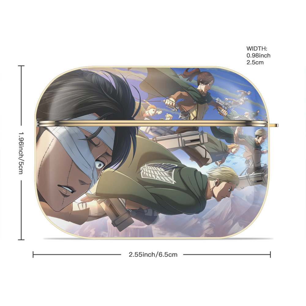 進撃の巨人 Attack on Titan 【AirPods Pro用】ハードシェル保護ケース｜耐衝撃・防指紋・カラビナ付き商品仕様