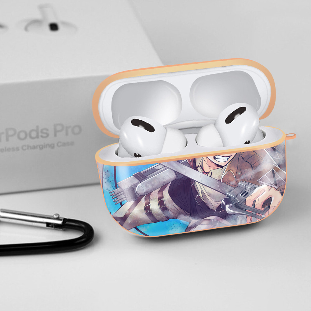 進撃の巨人 Attack on Titan 【AirPods Pro用】ハードシェル保護ケース｜耐衝撃・防指紋・カラビナ付き商品仕様