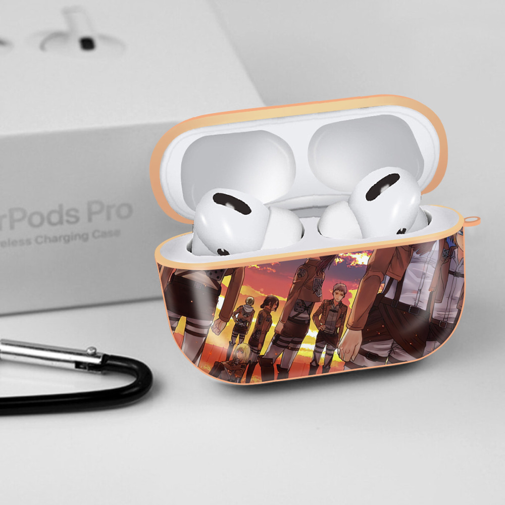 進撃の巨人 Attack on Titan 【AirPods Pro用】ハードシェル保護ケース｜耐衝撃・防指紋・カラビナ付き商品仕様