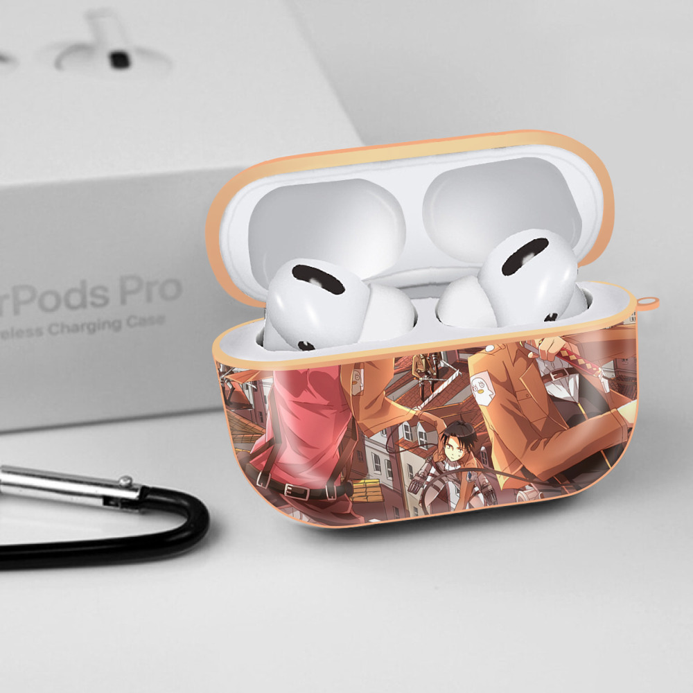 進撃の巨人 Attack on Titan 【AirPods Pro用】ハードシェル保護ケース｜耐衝撃・防指紋・カラビナ付き商品仕様