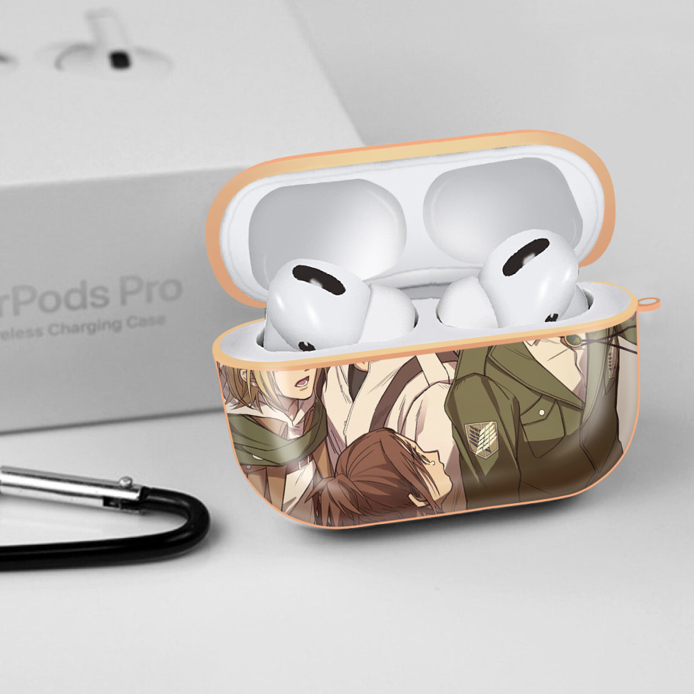 進撃の巨人 Attack on Titan 【AirPods Pro用】ハードシェル保護ケース｜耐衝撃・防指紋・カラビナ付き商品仕様