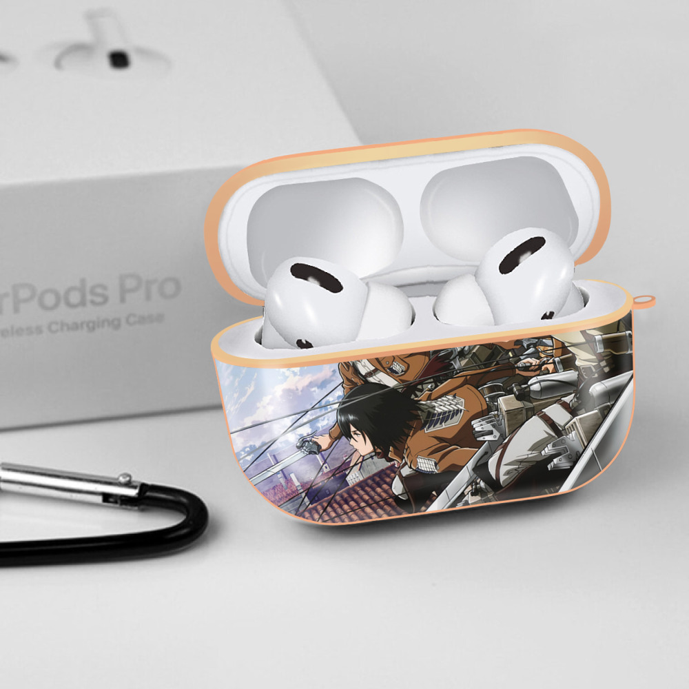進撃の巨人 Attack on Titan 【AirPods Pro用】ハードシェル保護ケース｜耐衝撃・防指紋・カラビナ付き商品仕様