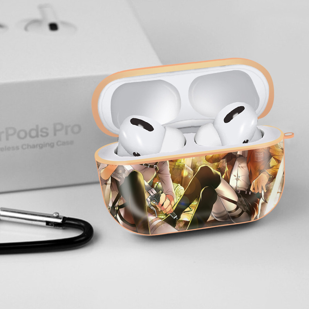 進撃の巨人 Attack on Titan 【AirPods Pro用】ハードシェル保護ケース｜耐衝撃・防指紋・カラビナ付き商品仕様