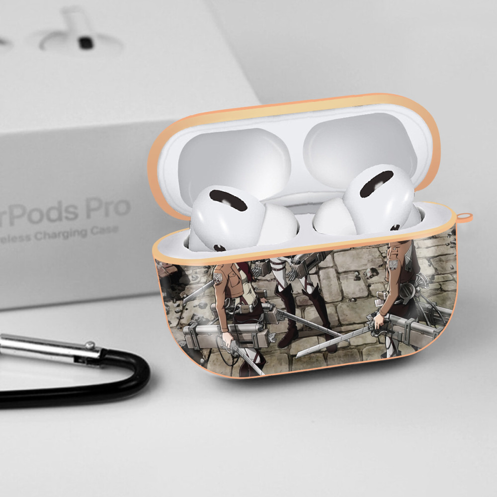 進撃の巨人 Attack on Titan 【AirPods Pro用】ハードシェル保護ケース｜耐衝撃・防指紋・カラビナ付き商品仕様