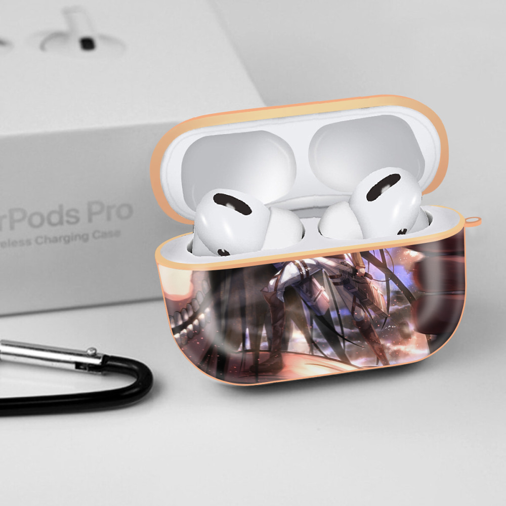 進撃の巨人 Attack on Titan 【AirPods Pro用】ハードシェル保護ケース｜耐衝撃・防指紋・カラビナ付き商品仕様