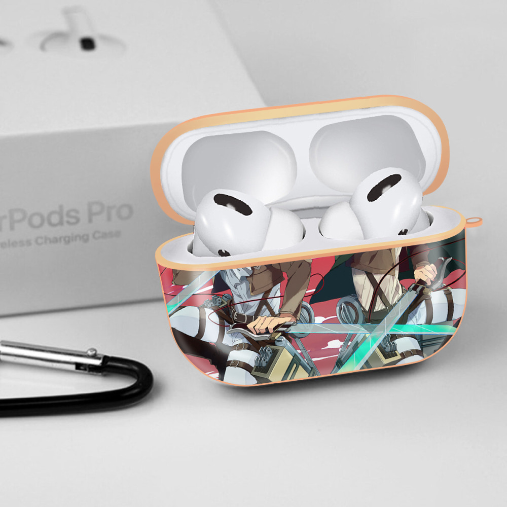 進撃の巨人 Attack on Titan 【AirPods Pro用】ハードシェル保護ケース｜耐衝撃・防指紋・カラビナ付き商品仕様