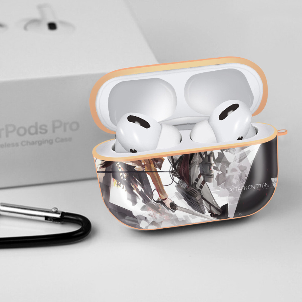 進撃の巨人 Attack on Titan 【AirPods Pro用】ハードシェル保護ケース｜耐衝撃・防指紋・カラビナ付き商品仕様