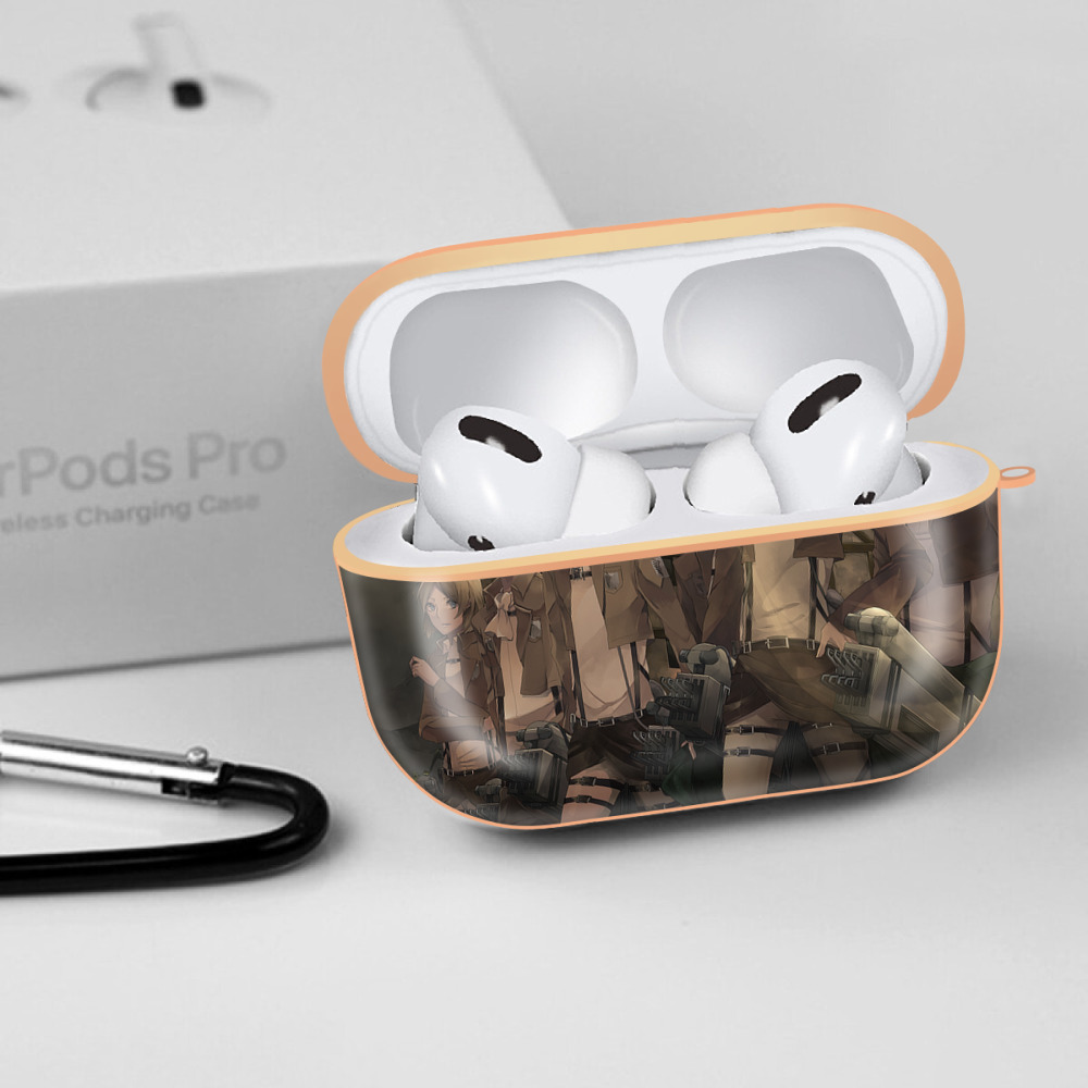 進撃の巨人 Attack on Titan 【AirPods Pro用】ハードシェル保護ケース｜耐衝撃・防指紋・カラビナ付き商品仕様