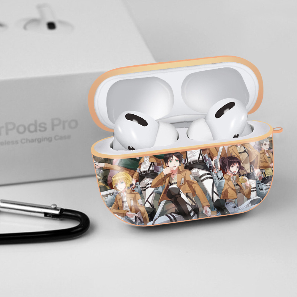 進撃の巨人 Attack on Titan 【AirPods Pro用】ハードシェル保護ケース｜耐衝撃・防指紋・カラビナ付き商品仕様