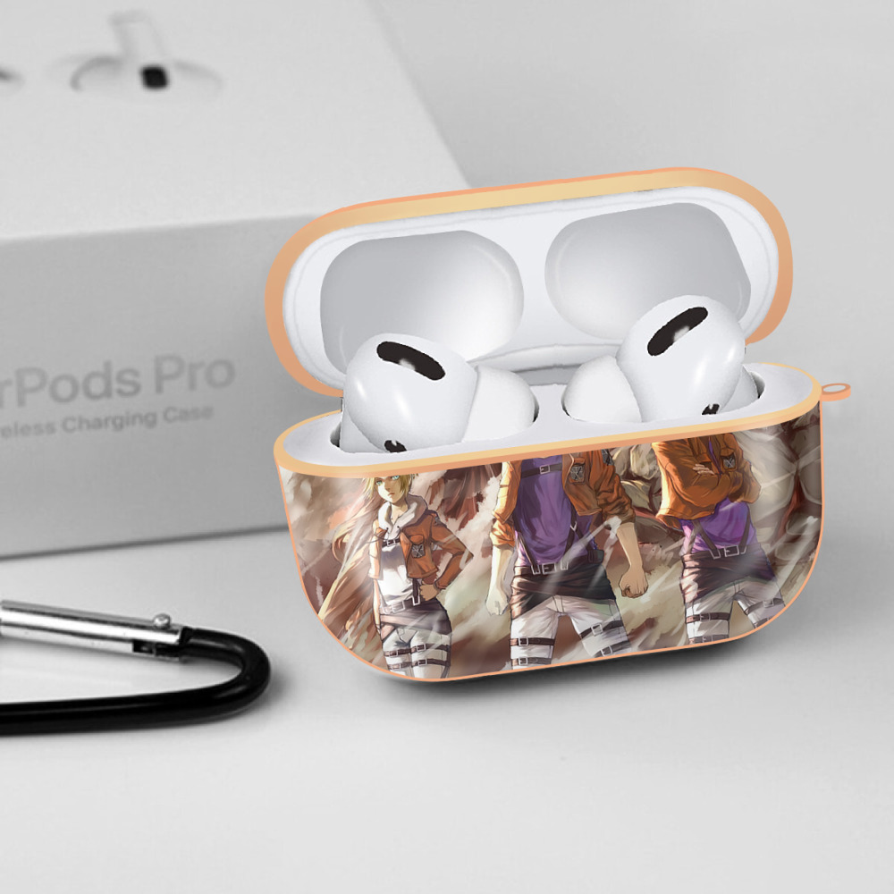進撃の巨人 Attack on Titan 【AirPods Pro用】ハードシェル保護ケース｜耐衝撃・防指紋・カラビナ付き商品仕様