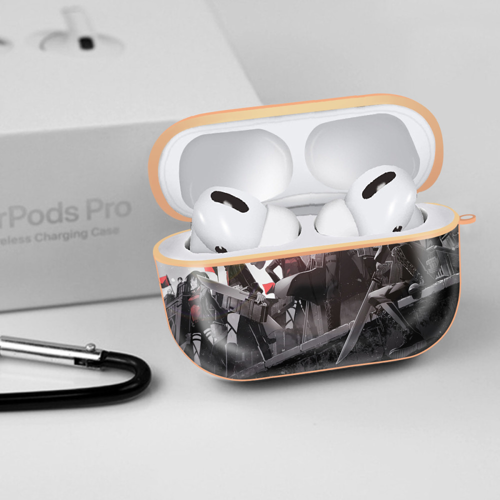 進撃の巨人 Attack on Titan 【AirPods Pro用】ハードシェル保護ケース｜耐衝撃・防指紋・カラビナ付き商品仕様