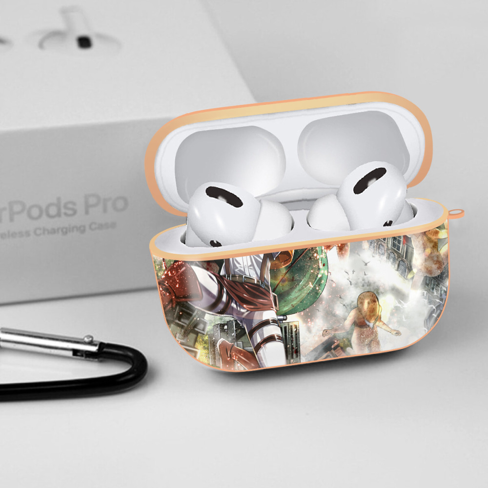 進撃の巨人 Attack on Titan 【AirPods Pro用】ハードシェル保護ケース｜耐衝撃・防指紋・カラビナ付き商品仕様
