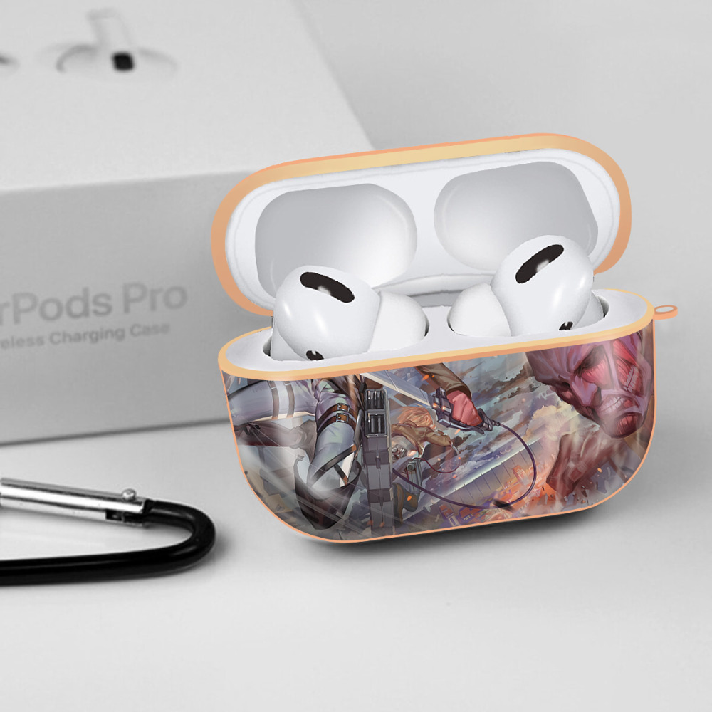 進撃の巨人 Attack on Titan 【AirPods Pro用】ハードシェル保護ケース｜耐衝撃・防指紋・カラビナ付き商品仕様