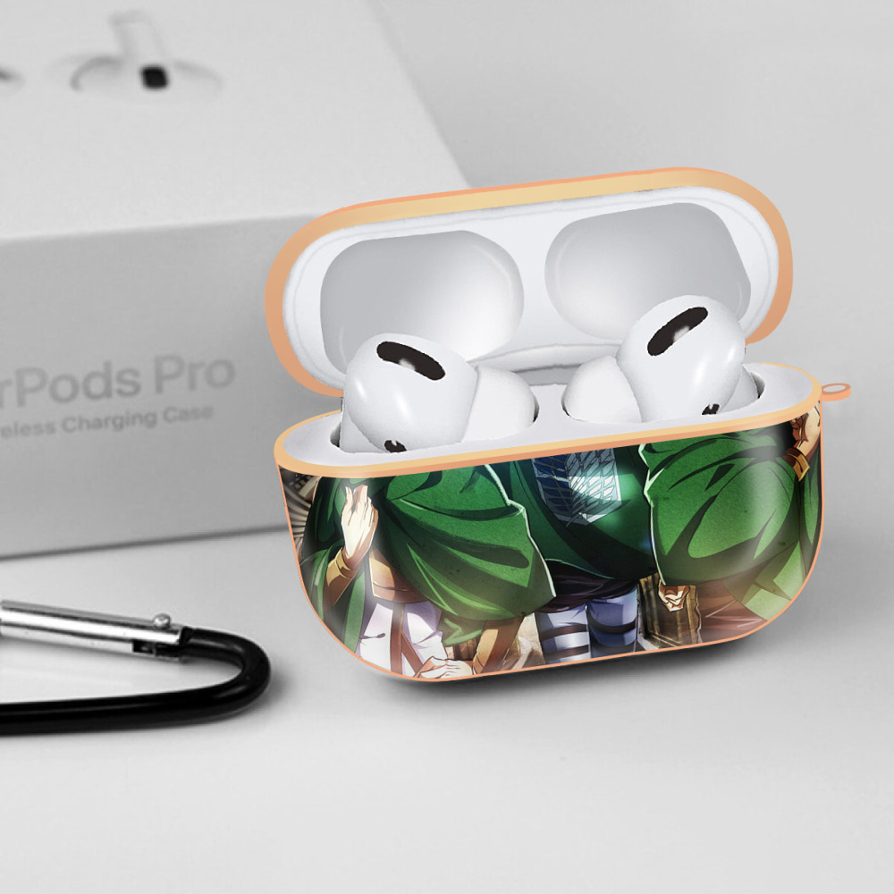 進撃の巨人 Attack on Titan 【AirPods Pro用】ハードシェル保護ケース｜耐衝撃・防指紋・カラビナ付き商品仕様