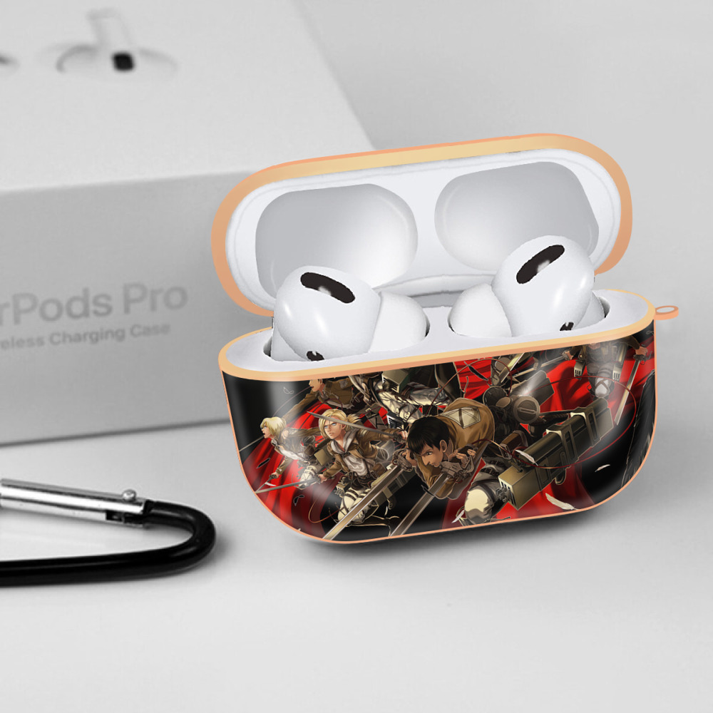 進撃の巨人 Attack on Titan 【AirPods Pro用】ハードシェル保護ケース｜耐衝撃・防指紋・カラビナ付き商品仕様
