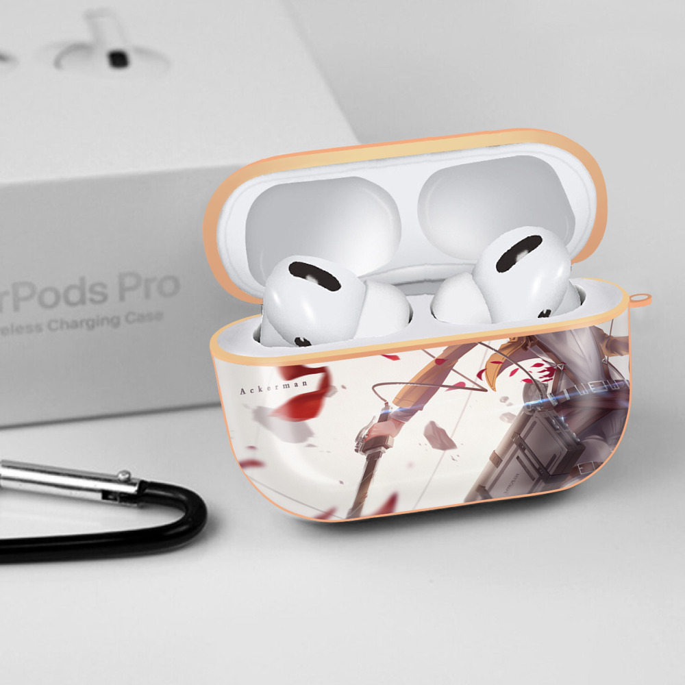 進撃の巨人 Attack on Titan 【AirPods Pro用】ハードシェル保護ケース｜耐衝撃・防指紋・カラビナ付き商品仕様