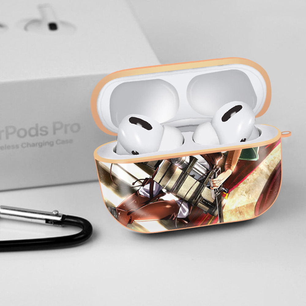 進撃の巨人 Attack on Titan 【AirPods Pro用】ハードシェル保護ケース｜耐衝撃・防指紋・カラビナ付き商品仕様