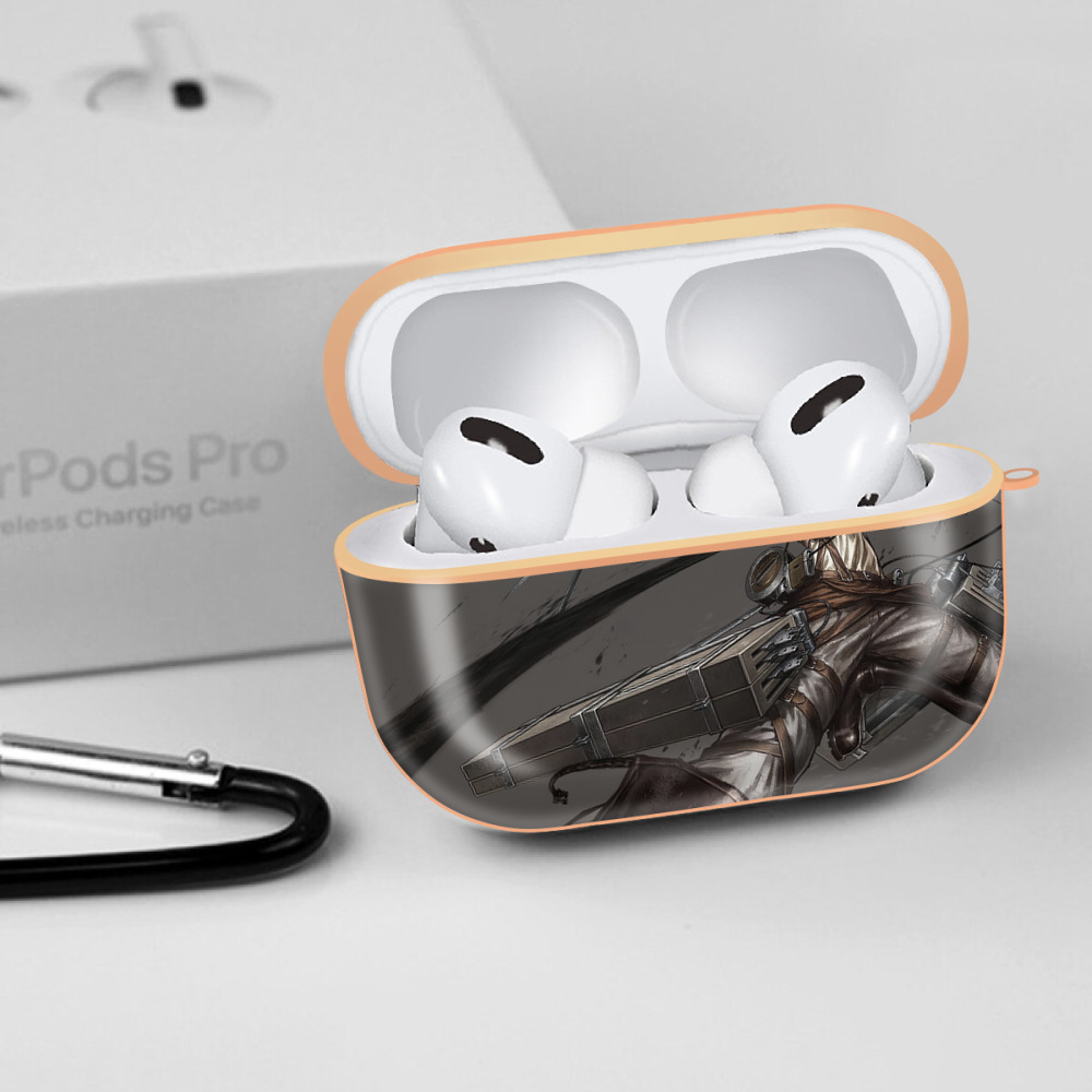 進撃の巨人 Attack on Titan 【AirPods Pro用】ハードシェル保護ケース｜耐衝撃・防指紋・カラビナ付き商品仕様