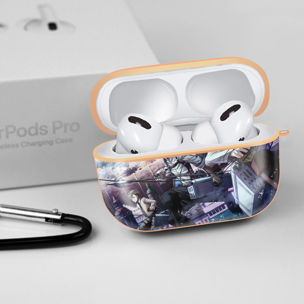 進撃の巨人 Attack on Titan 【AirPods Pro用】ハードシェル保護ケース｜耐衝撃・防指紋・カラビナ付き商品仕様