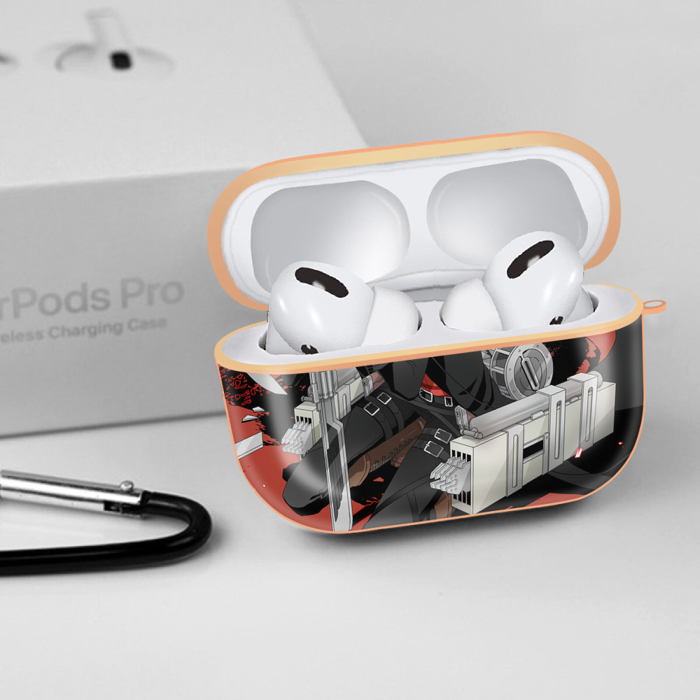 進撃の巨人 Attack on Titan 【AirPods Pro用】ハードシェル保護ケース｜耐衝撃・防指紋・カラビナ付き商品仕様