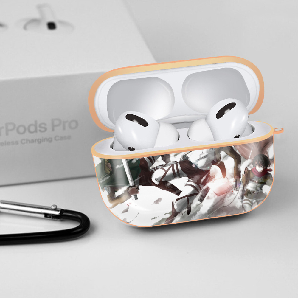 進撃の巨人 Attack on Titan 【AirPods Pro用】ハードシェル保護ケース｜耐衝撃・防指紋・カラビナ付き商品仕様