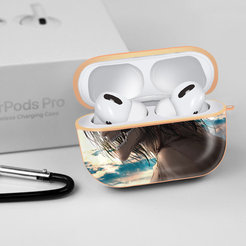 進撃の巨人 Attack on Titan 【AirPods Pro用】ハードシェル保護ケース｜耐衝撃・防指紋・カラビナ付き商品仕様