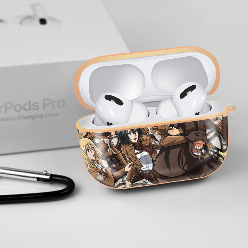 進撃の巨人 Attack on Titan 【AirPods Pro用】ハードシェル保護ケース｜耐衝撃・防指紋・カラビナ付き商品仕様