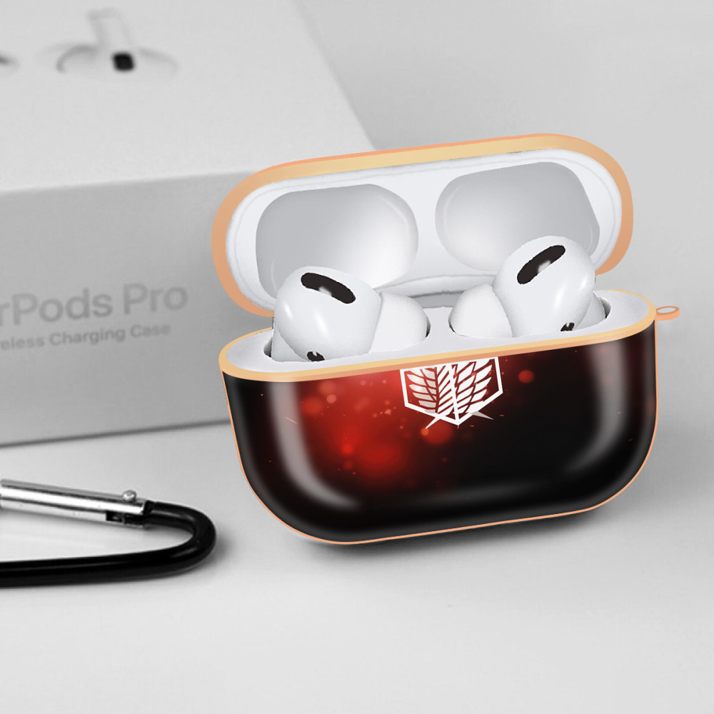 進撃の巨人 Attack on Titan 【AirPods Pro用】ハードシェル保護ケース｜耐衝撃・防指紋・カラビナ付き商品仕様