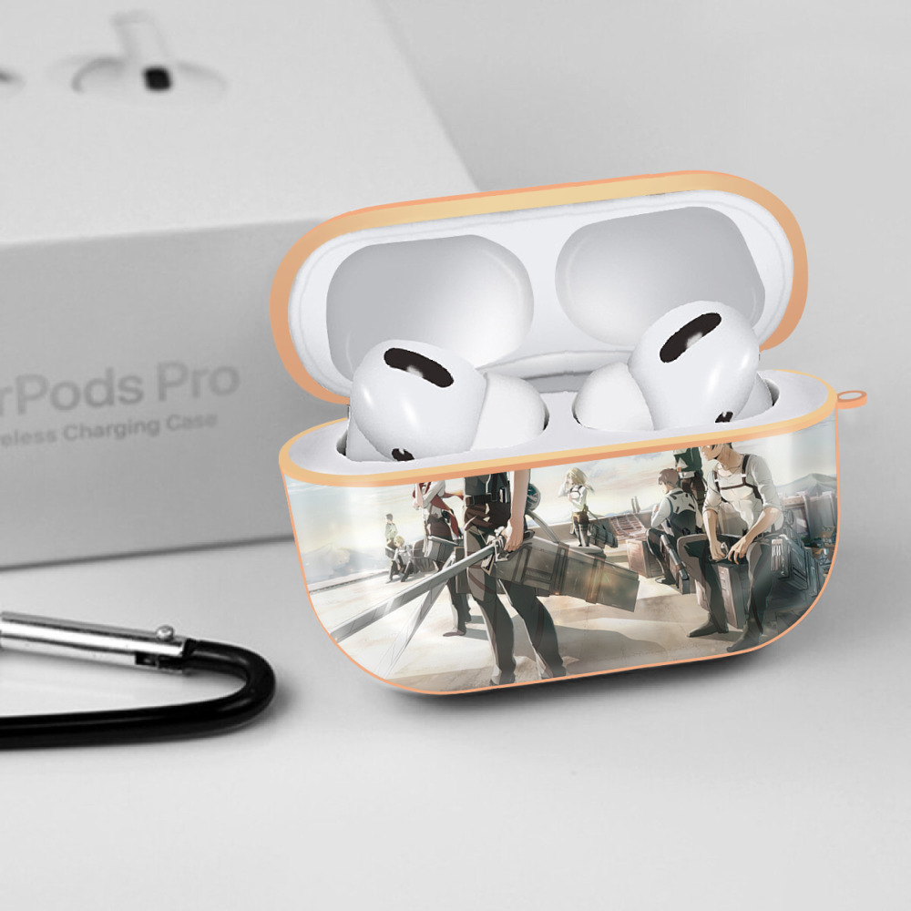 進撃の巨人 Attack on Titan 【AirPods Pro用】ハードシェル保護ケース｜耐衝撃・防指紋・カラビナ付き商品仕様