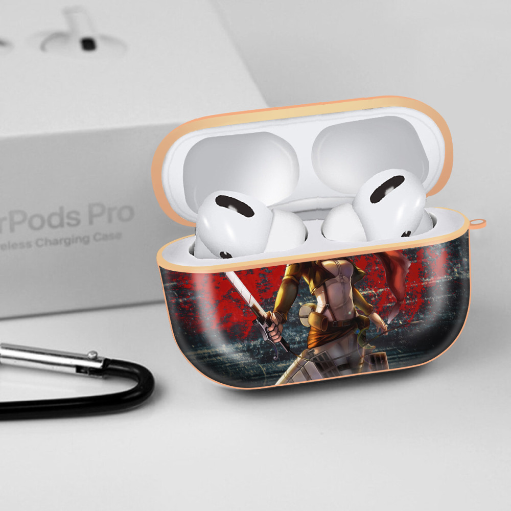 進撃の巨人 Attack on Titan 【AirPods Pro用】ハードシェル保護ケース｜耐衝撃・防指紋・カラビナ付き商品仕様
