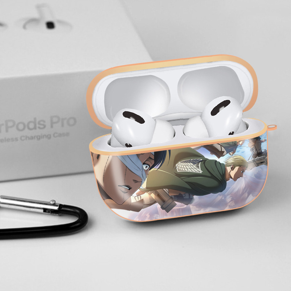 進撃の巨人 Attack on Titan 【AirPods Pro用】ハードシェル保護ケース｜耐衝撃・防指紋・カラビナ付き商品仕様