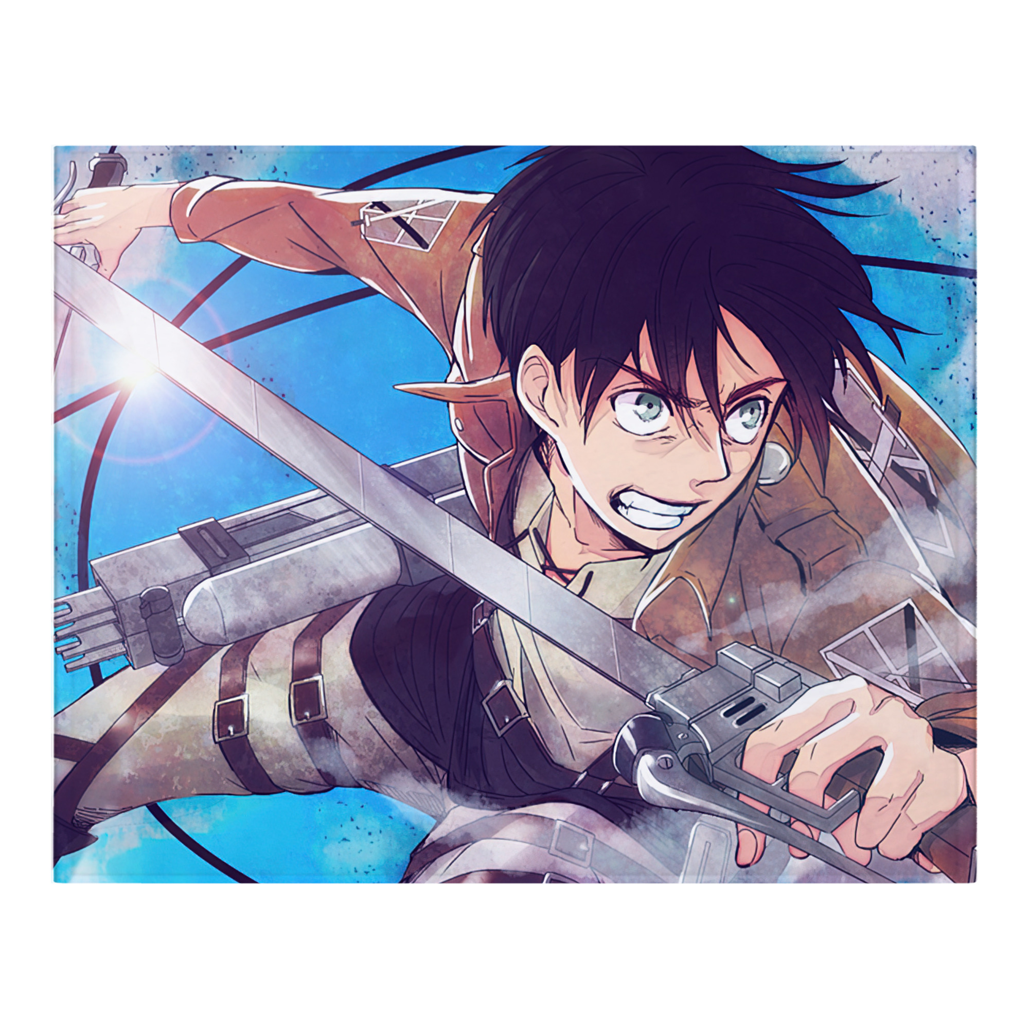 （画像用） 進撃の巨人 Attack on Titan フランネルブランケット・多サイズ対応（横型）