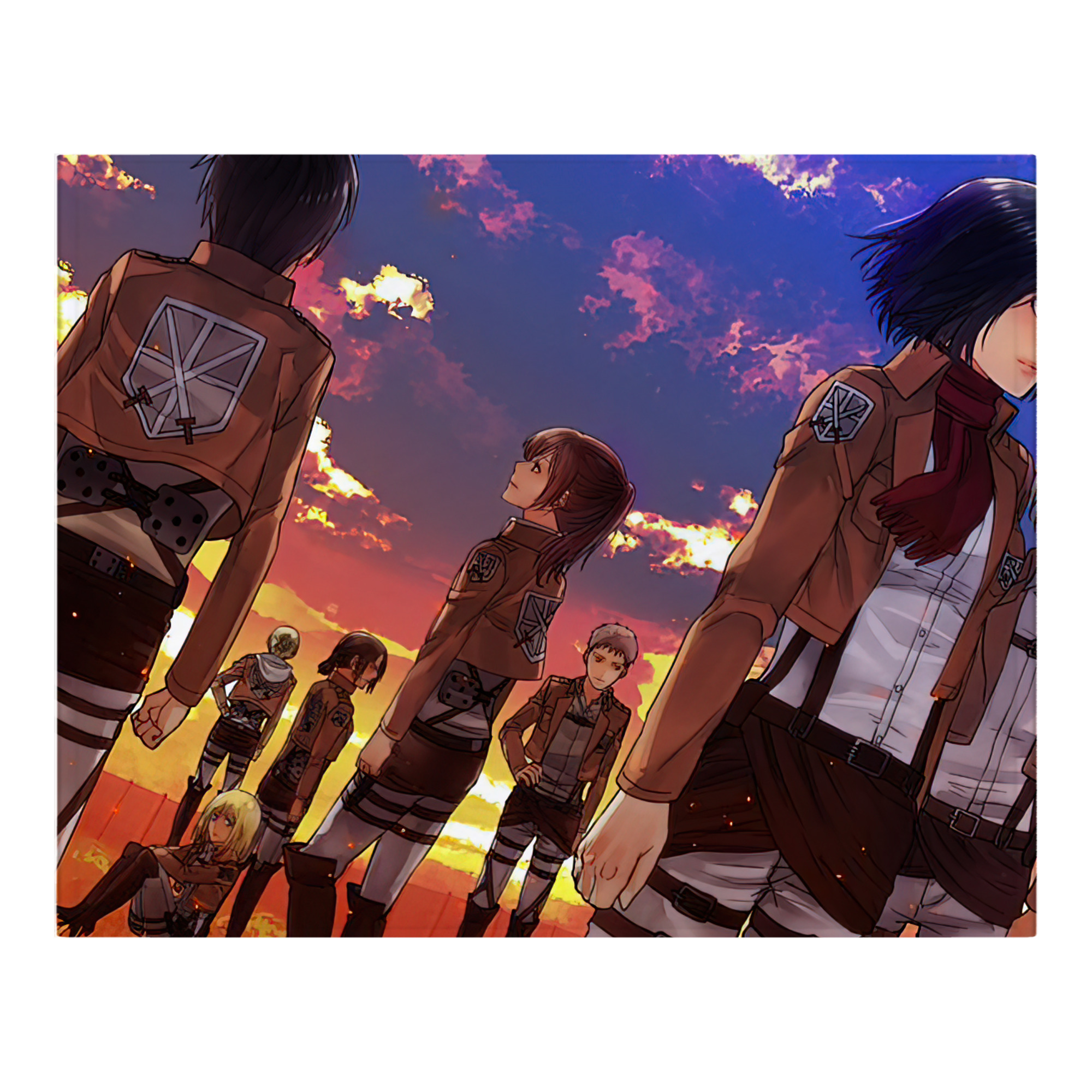 （画像用） 進撃の巨人 Attack on Titan フランネルブランケット・多サイズ対応（横型）