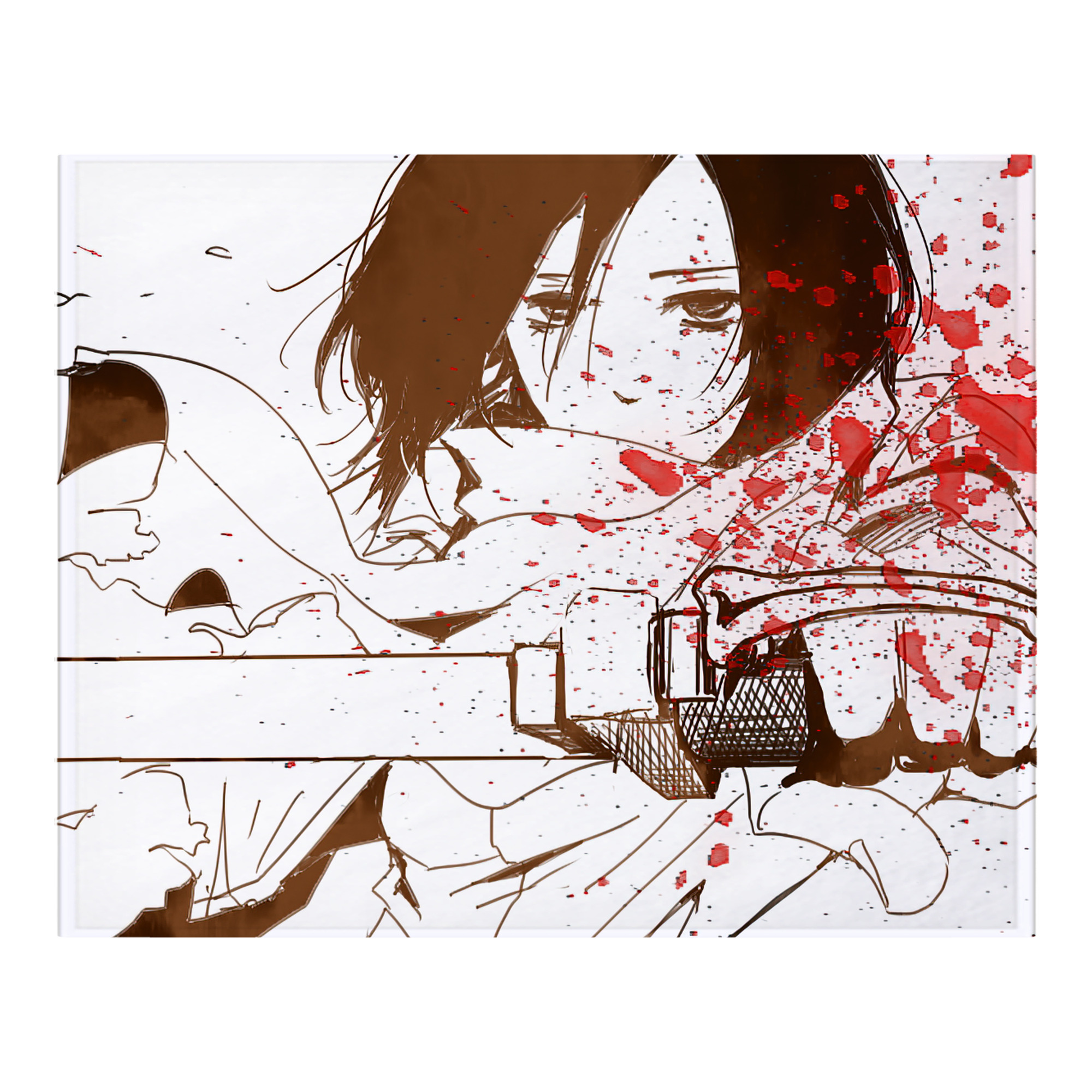 （画像用） 進撃の巨人 Attack on Titan フランネルブランケット・多サイズ対応（横型）