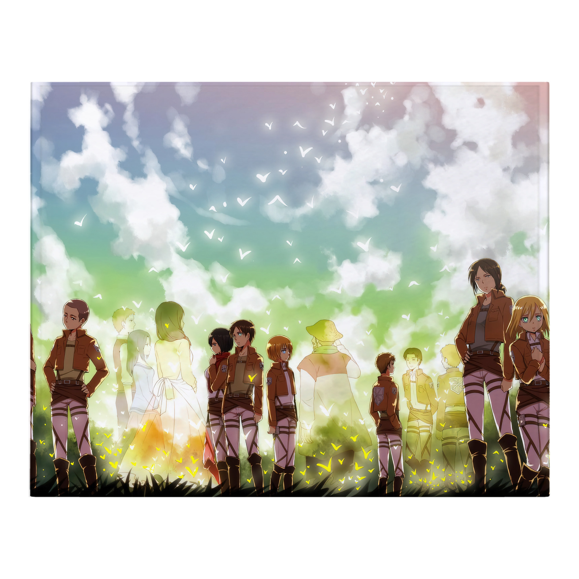 （画像用） 進撃の巨人 Attack on Titan フランネルブランケット・多サイズ対応（横型）