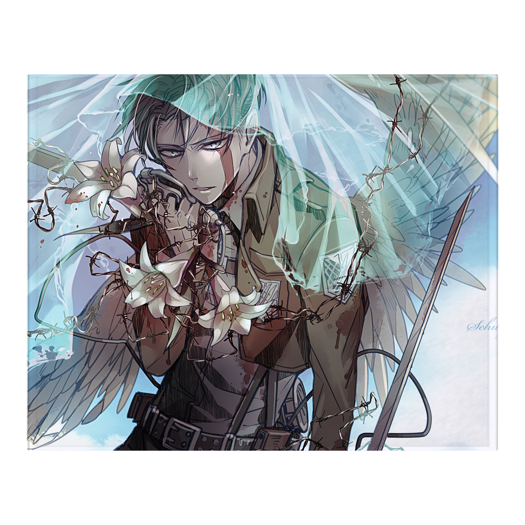 （画像用） 進撃の巨人 Attack on Titan フランネルブランケット・多サイズ対応（横型）