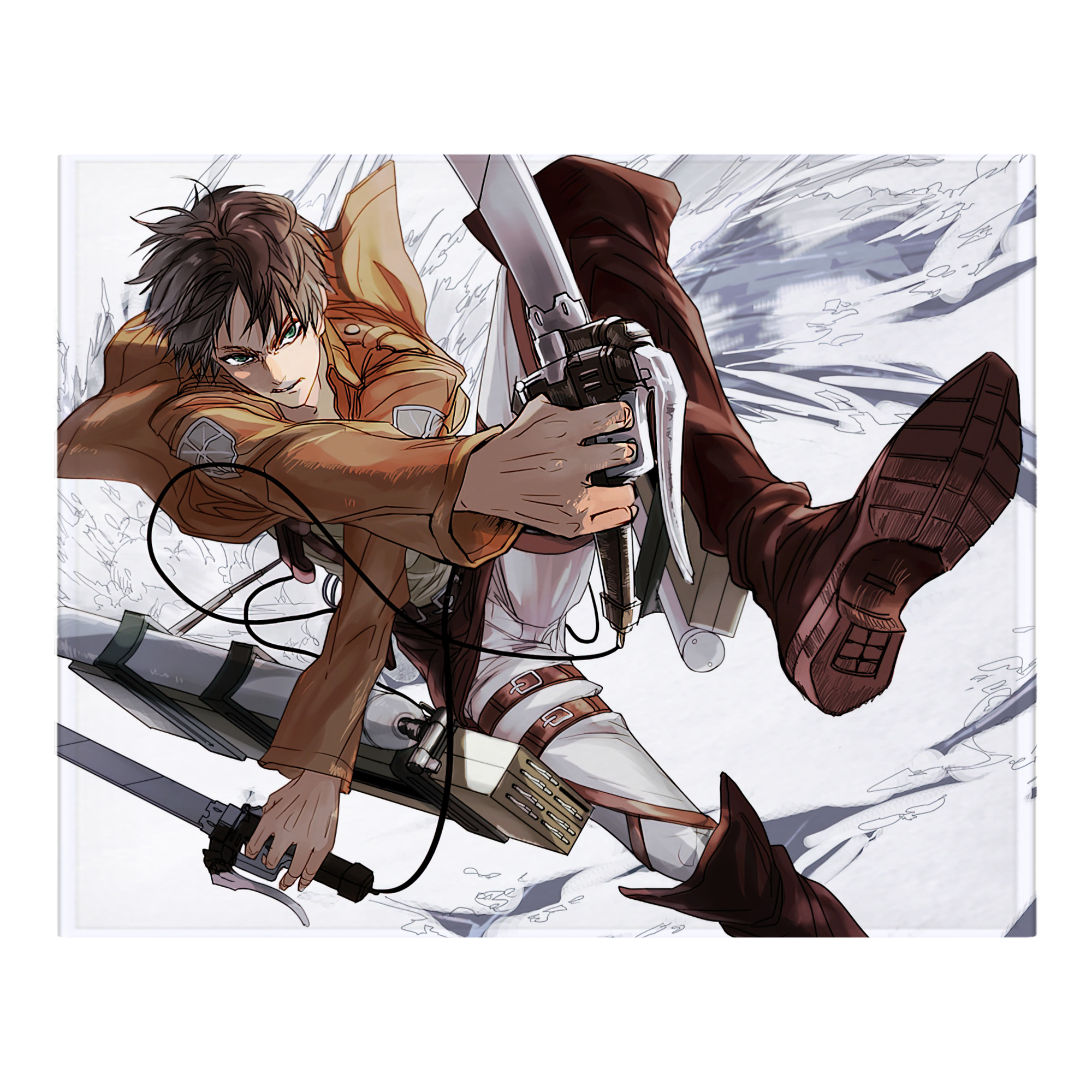（画像用） 進撃の巨人 Attack on Titan フランネルブランケット・多サイズ対応（横型）