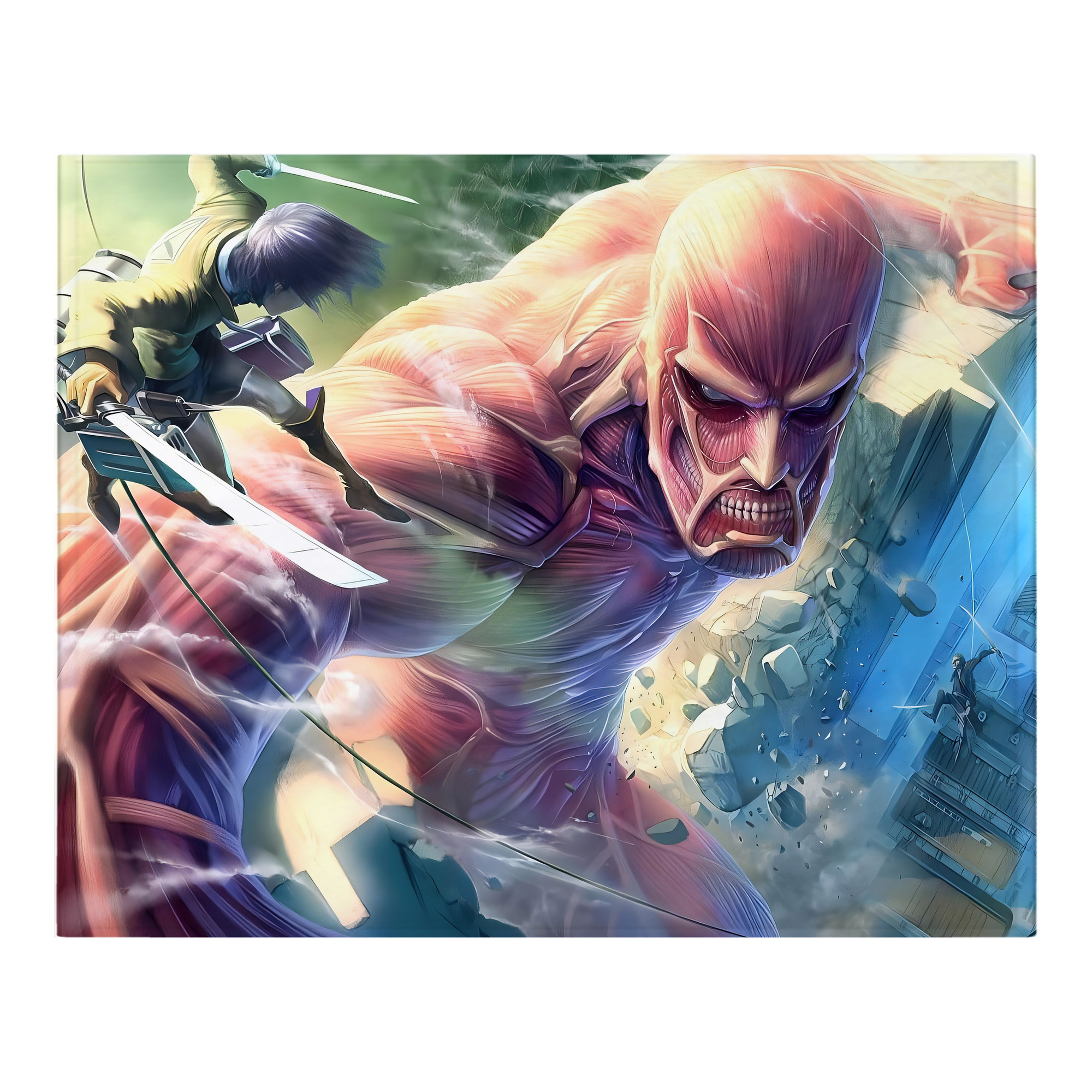 （画像用） 進撃の巨人 Attack on Titan フランネルブランケット・多サイズ対応（横型）