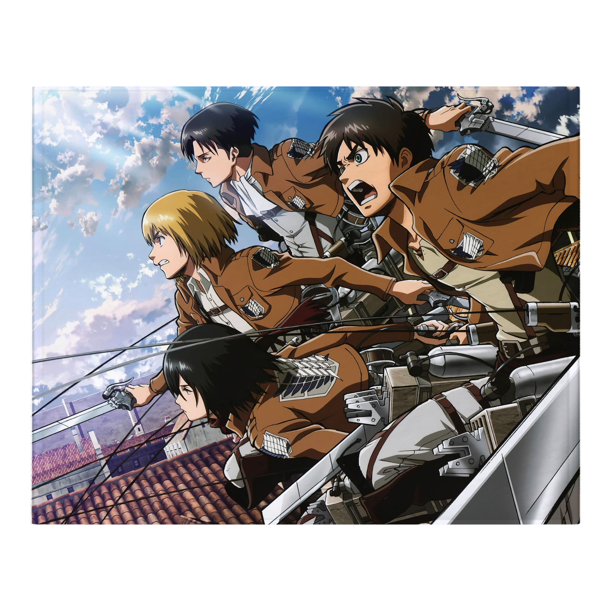 （画像用） 進撃の巨人 Attack on Titan フランネルブランケット・多サイズ対応（横型）