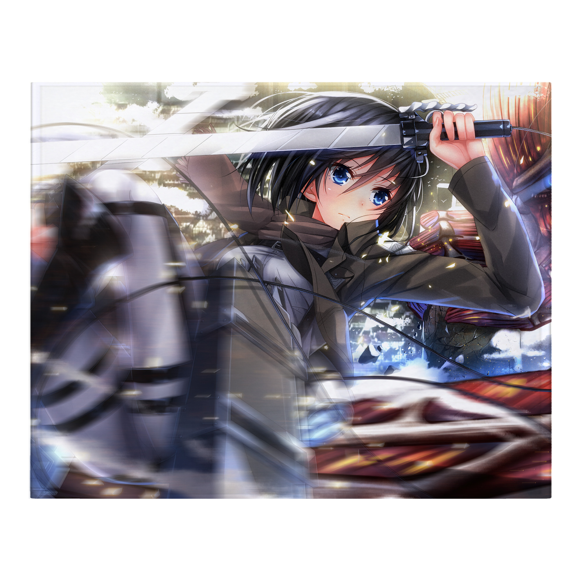 （画像用） 進撃の巨人 Attack on Titan フランネルブランケット・多サイズ対応（横型）